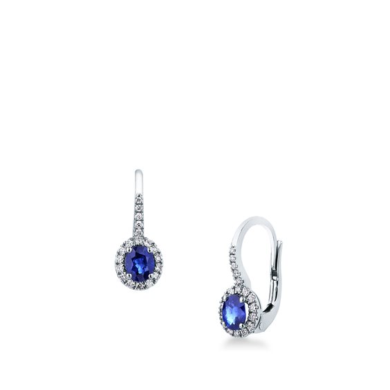 Earrings Mirco Visconti Woman in White Gold Zaffiro 0.87 Ct AB715/Z - AB715/Z